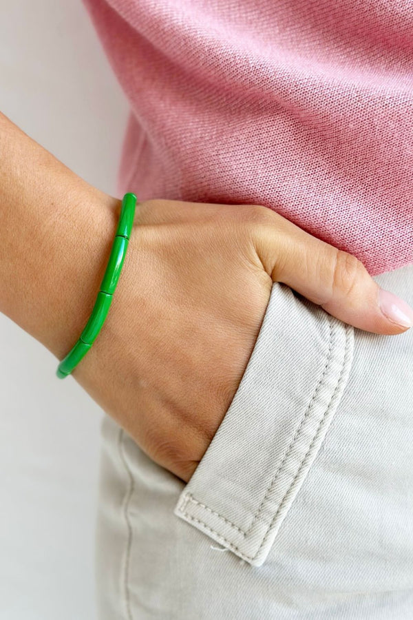 Tube Bracelet Solid | Green