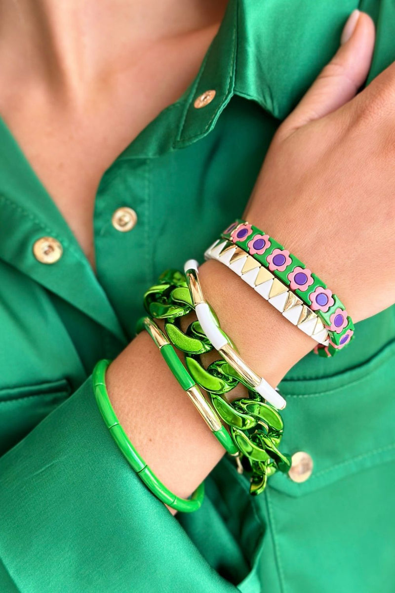 The MET CHAIN Bracelet - Metallic Green
