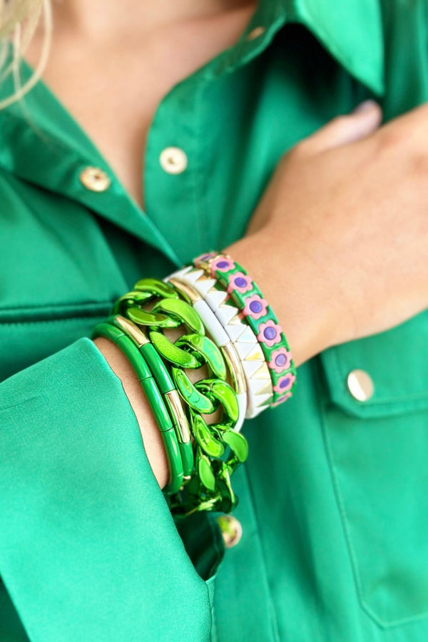 Tube Bracelet Solid | Green