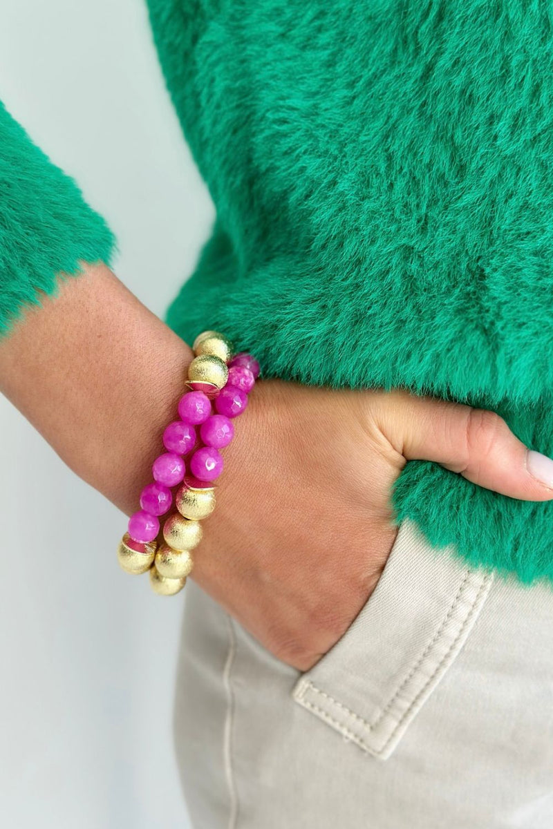 Glamour Puss bracelet | Gold and Pink Leibish