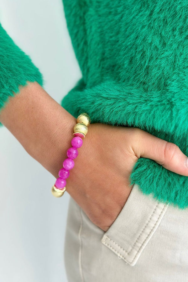 Glamour Puss bracelet | Gold and Pink Leibish