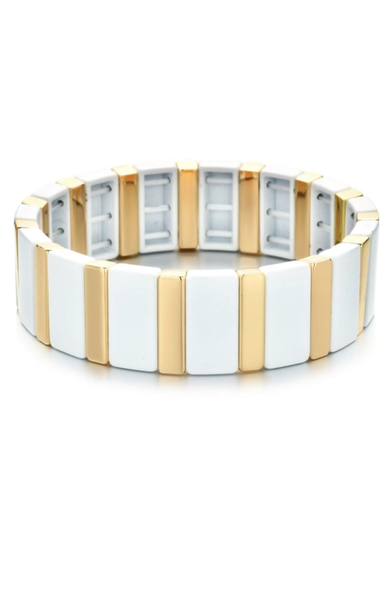 Keys bracelet | White & Gold