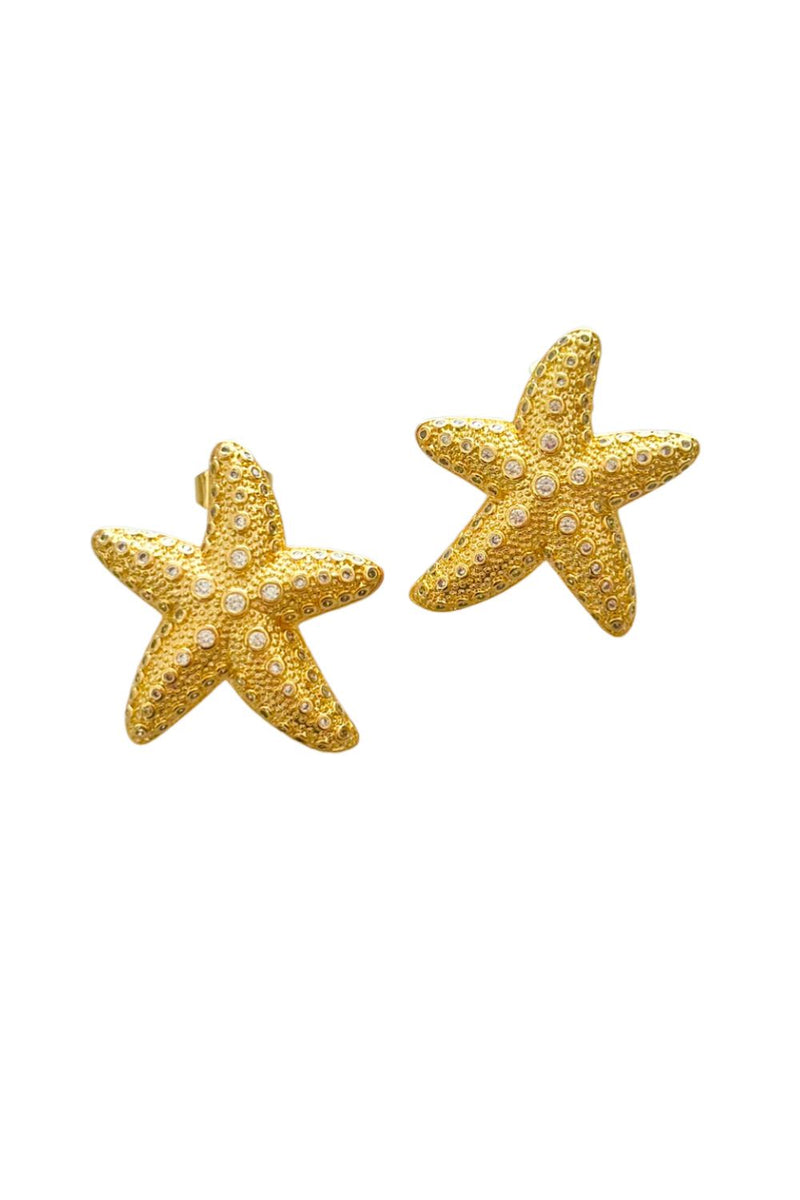 Gold Star Fish Studs