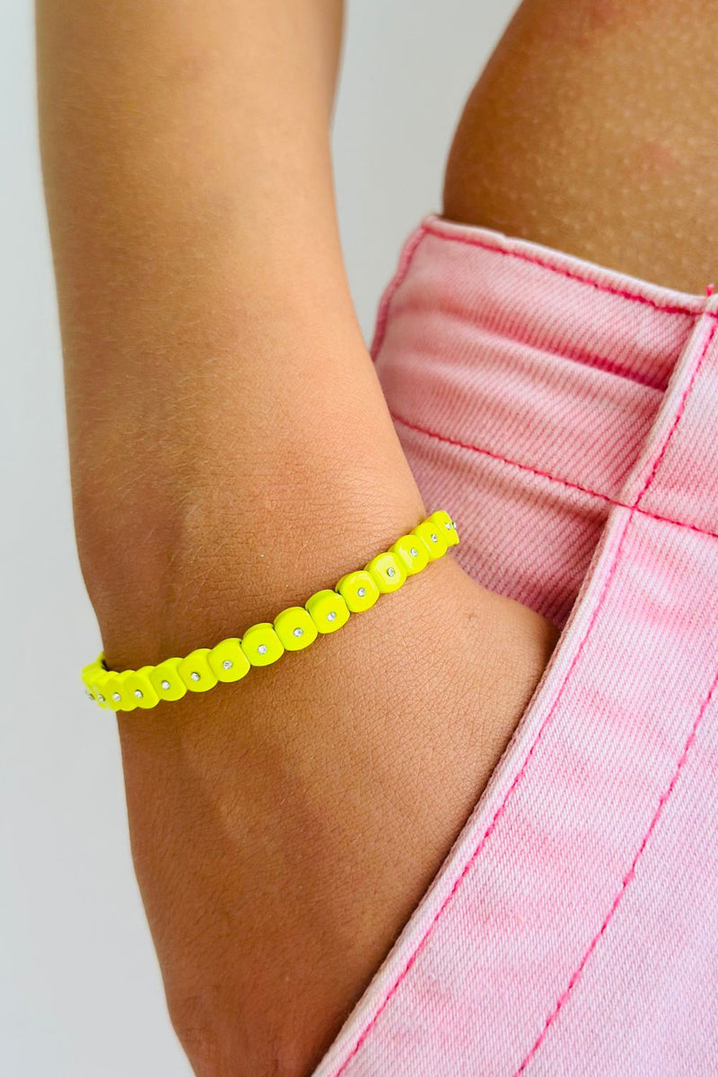 Lost in the Moment Bracelet - Neon Yellow