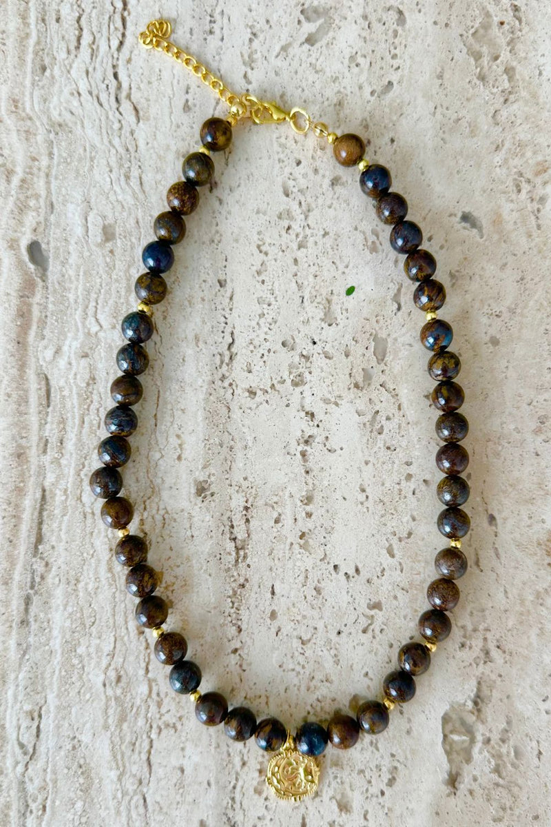 Chocolate Brown Coral Necklace