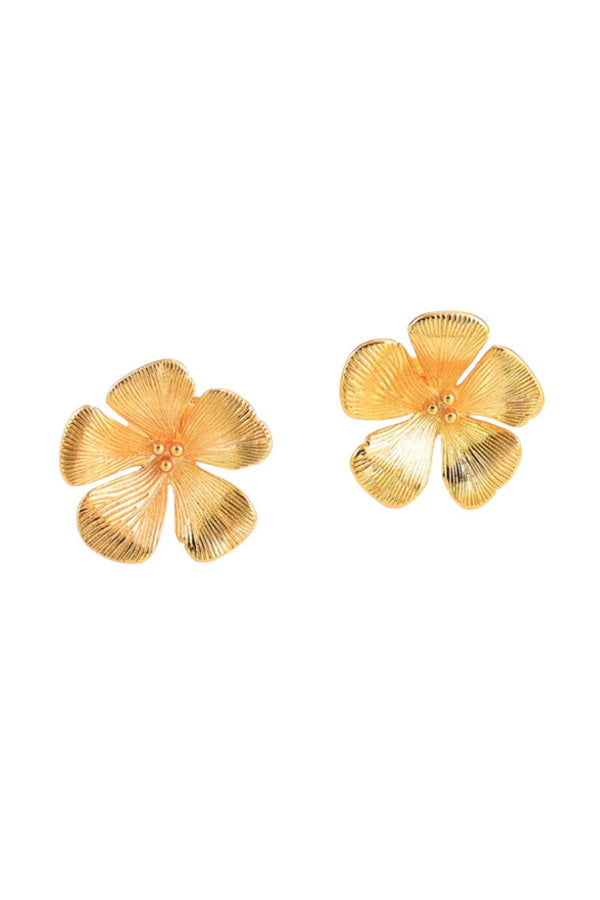 Gold Flower Studs