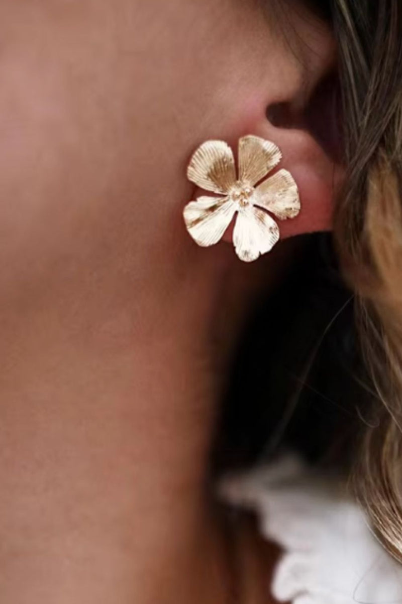 Gold Flower Studs