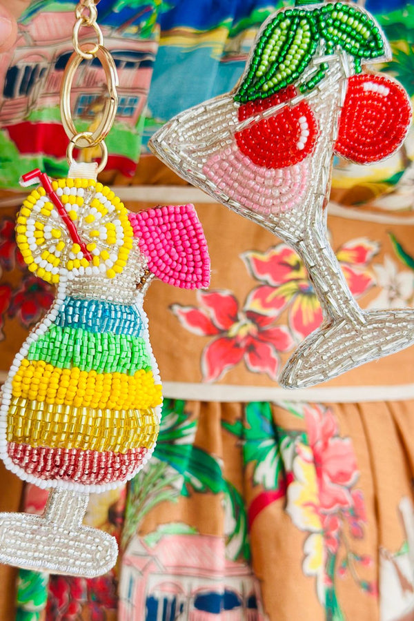 Martini Key Ring/Bag Charm