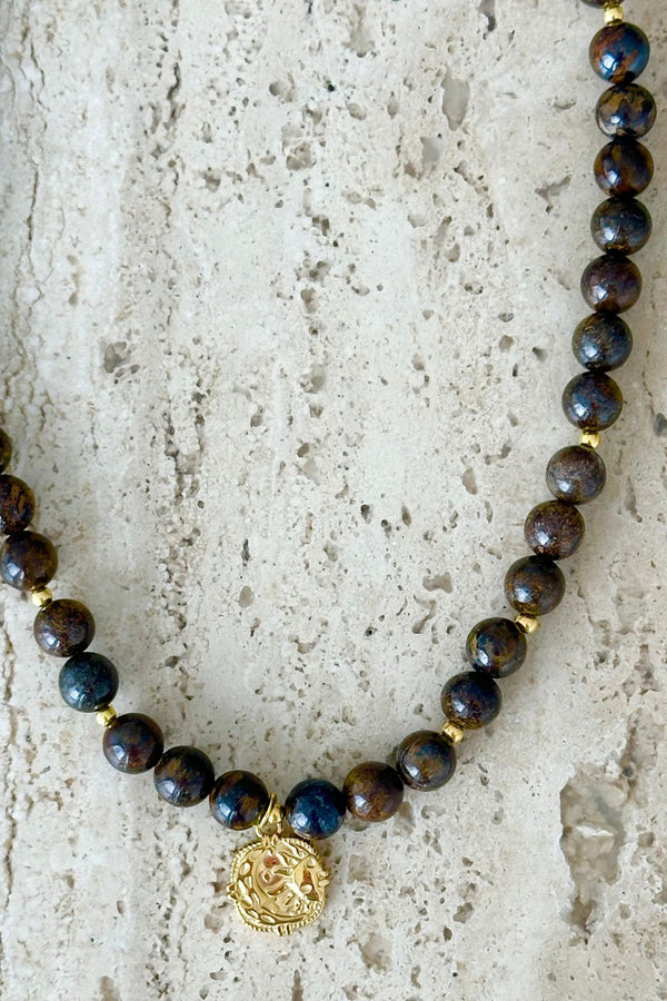 Chocolate Brown Coral Necklace