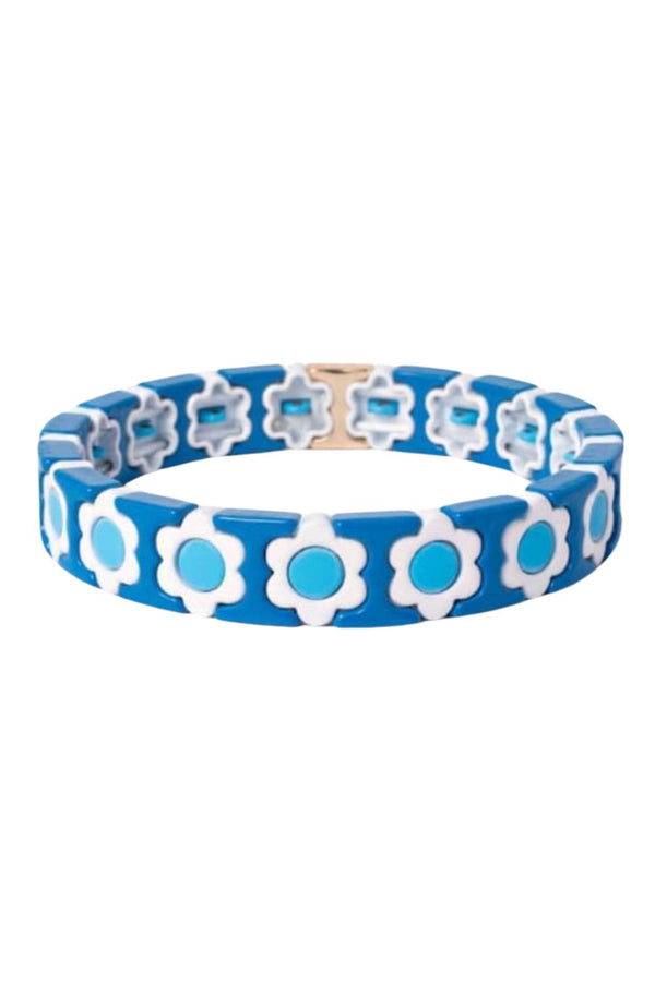 *NEW Daisy chain bracelet - blue/white/blue