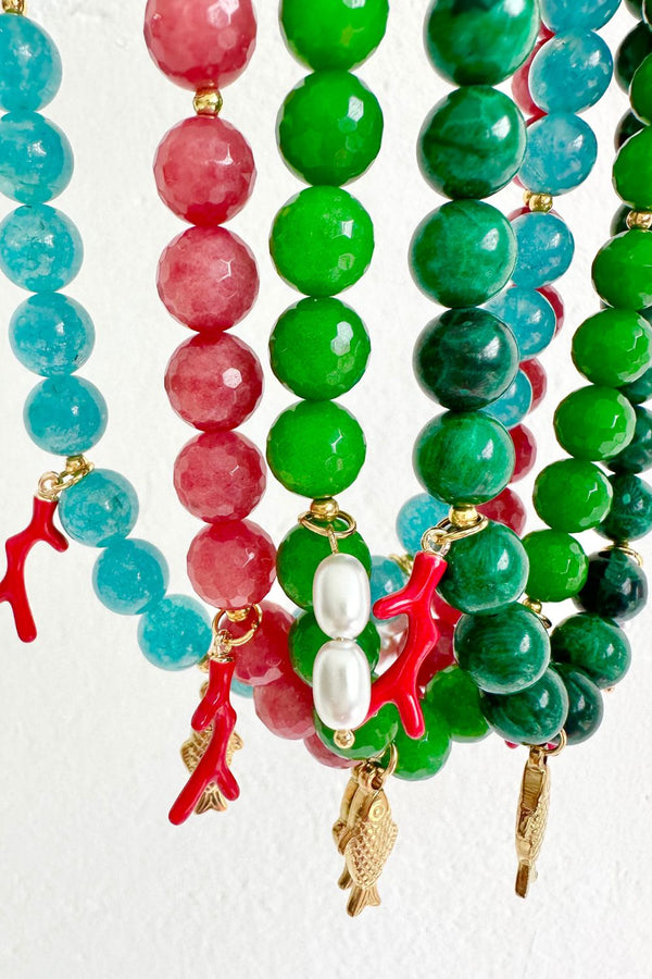 Faceted Green Jade Necklace