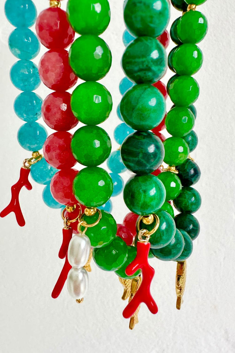 Sea Blue Stone Quartz Necklace