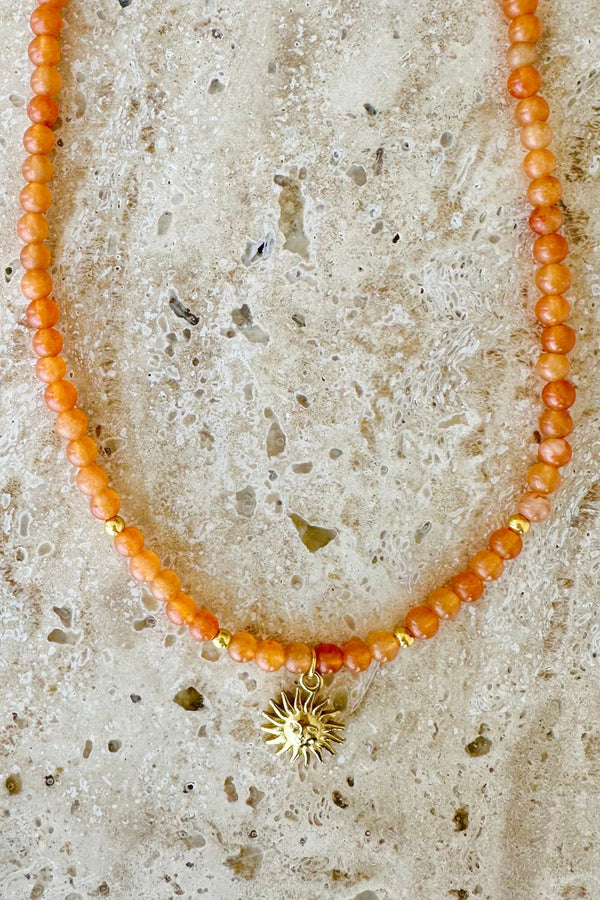 Brown dyed Jasper Necklace