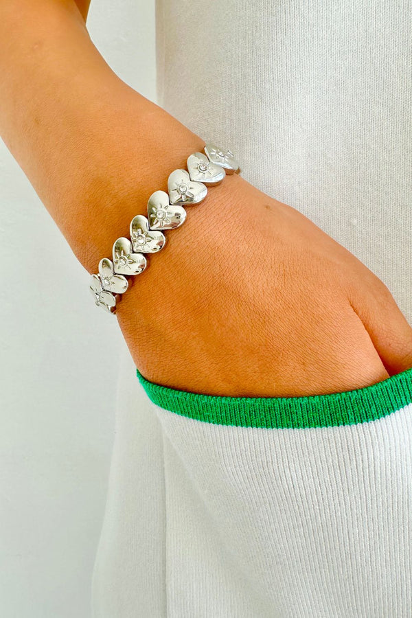 Heart Full Bracelet - Silver