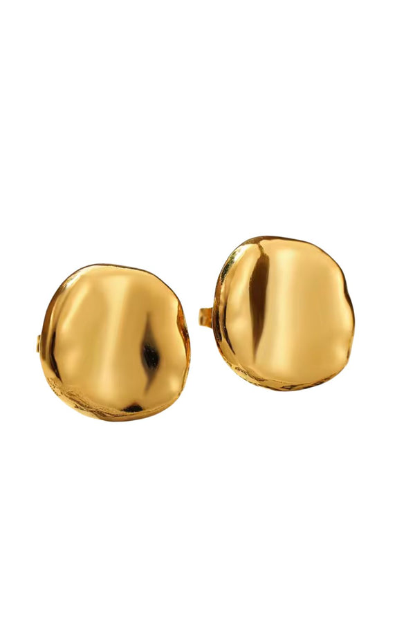Gold Disc Earrings