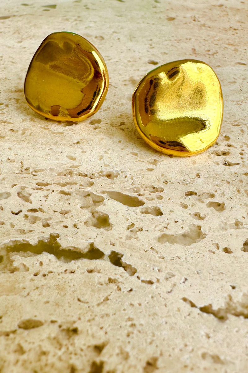 Gold Disc Earrings
