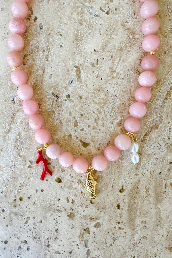 Pink Coral Necklace