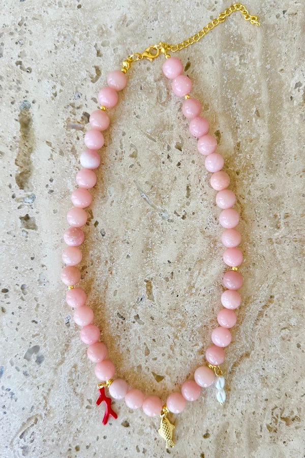 Pink Coral Necklace