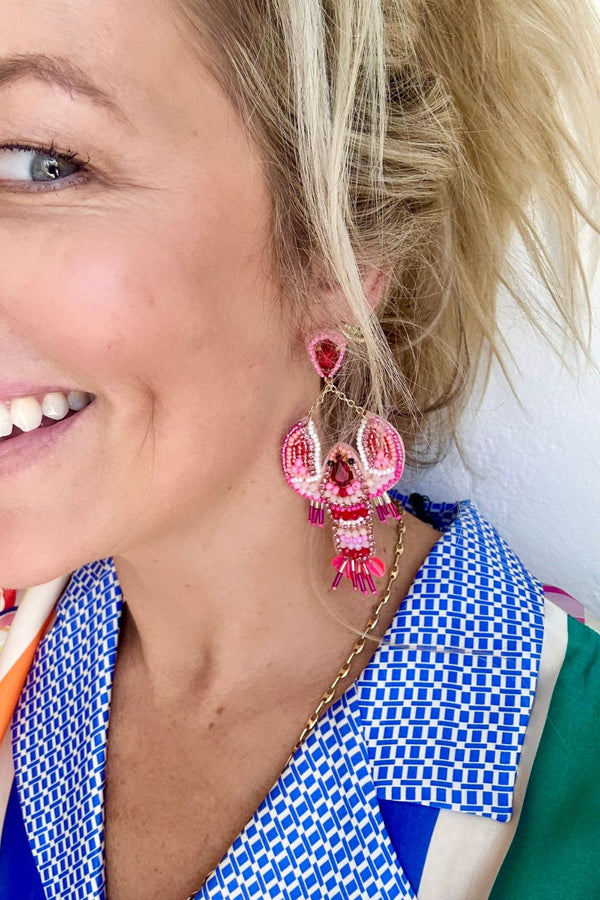 Lobster Christmas Earrings