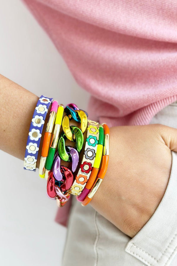 Daisy chain bracelet - Multi Colour