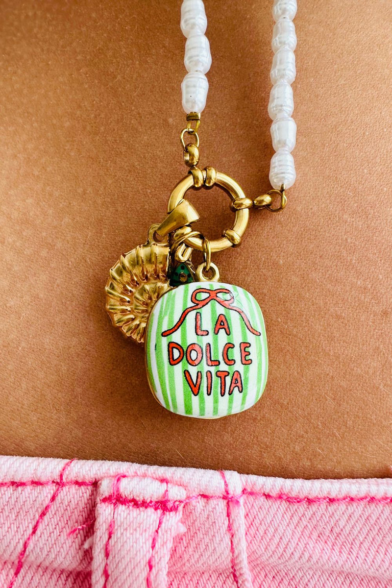 La Dolce Vita Charm Pearl Necklace