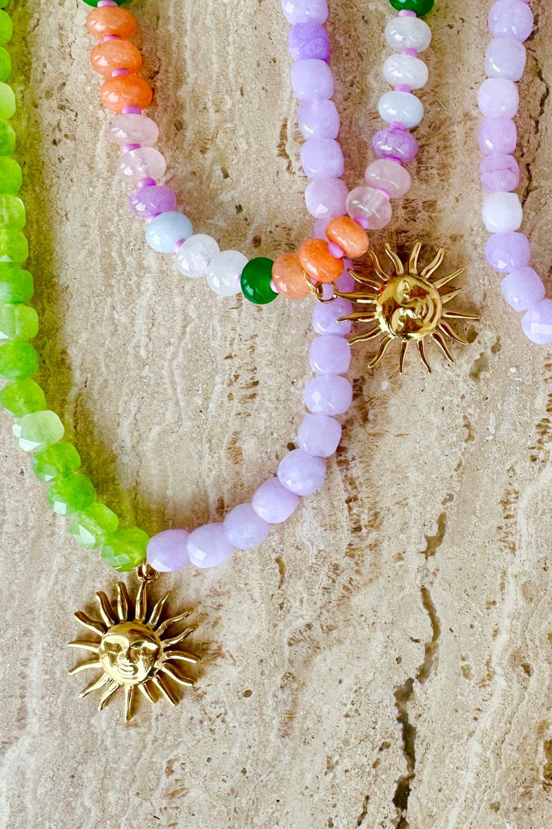 SUNNY JADE & LILAC GEM NECKLACE