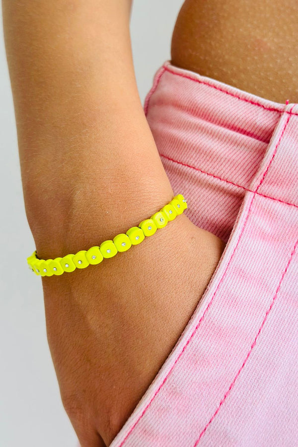 Lost in the Moment Bracelet - Neon Yellow