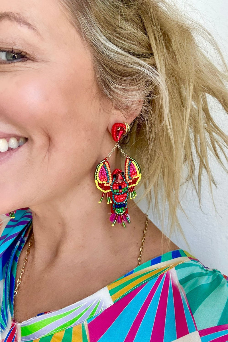 Lobster Christmas Earrings