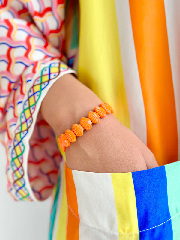 Shell bracelet - Neon Orange