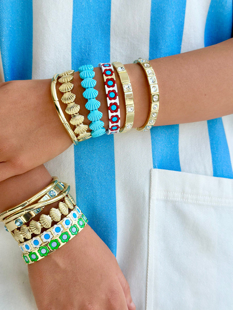 Shell bracelet - Bright Blue