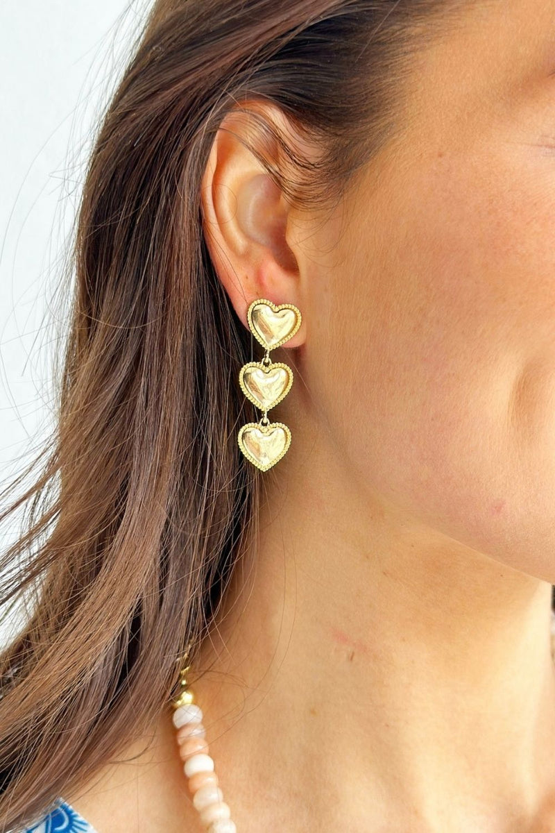 FALLING HEART EARRINGS