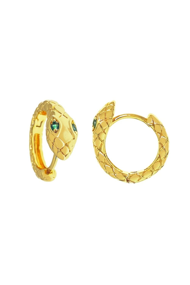 GOLD SNAKE HOOPS – moskmelbourne - Main Image