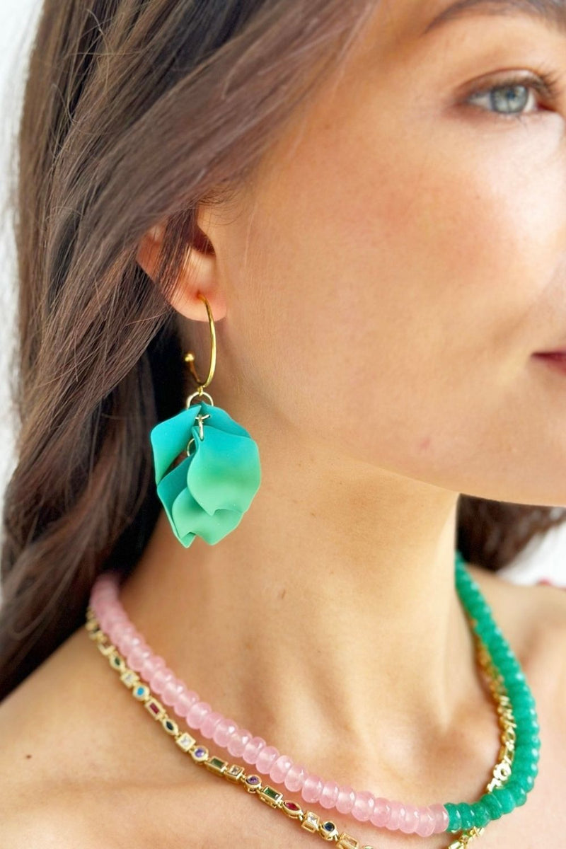 FLUTTER GREEN EARRINGS