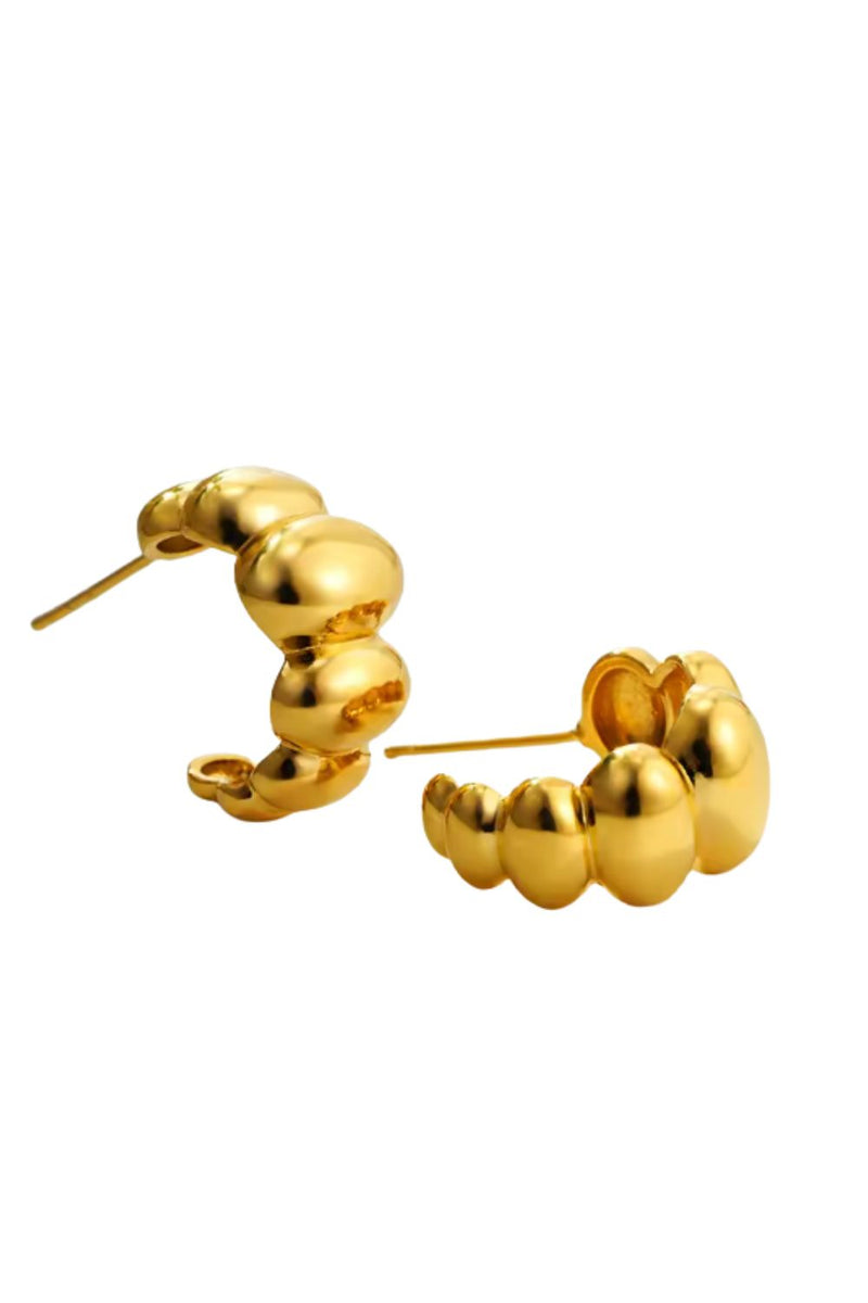 Gold Bobble hoops