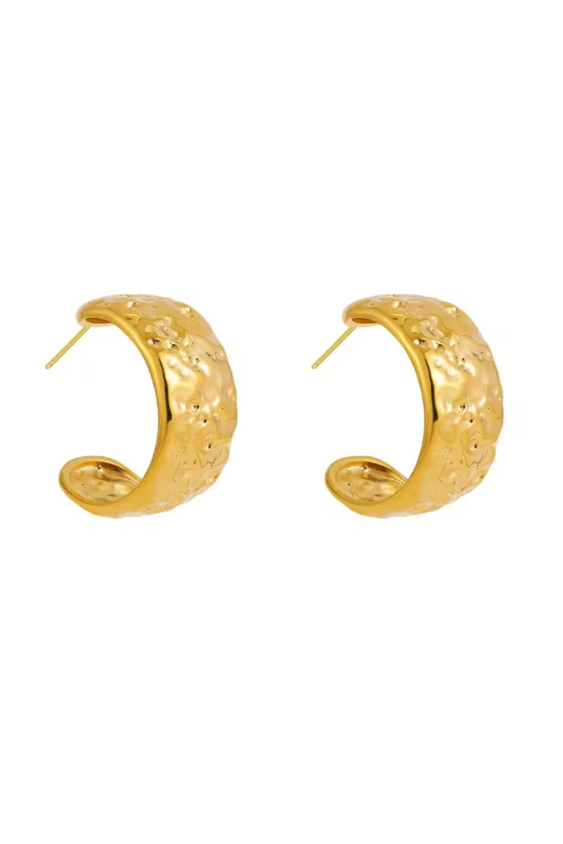 Extra large chunky gold hoops