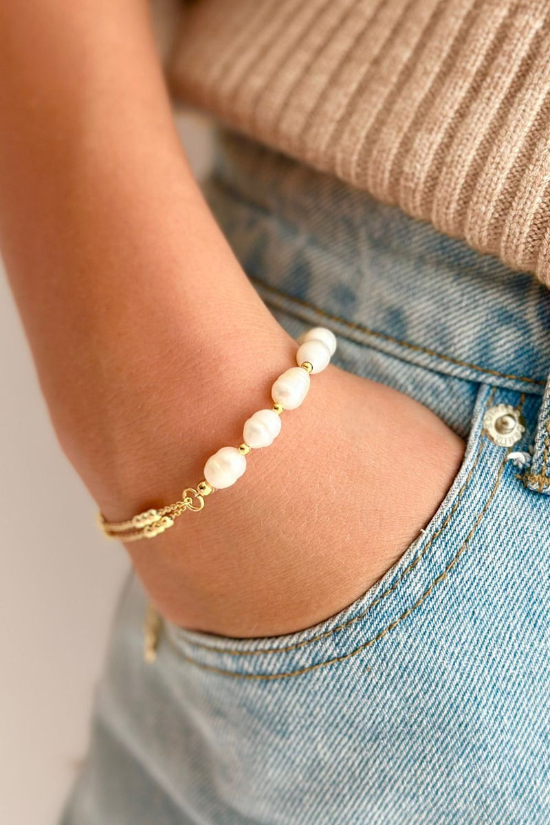 Philomena Pearl Bracelet - Gold