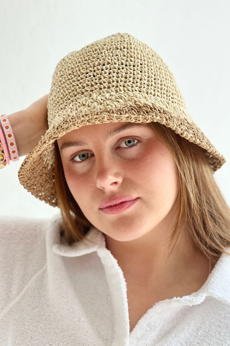 Crochet Bucket Hat - Natural