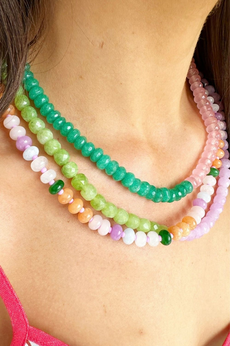 JADE & LILAC GEM NECKLACE