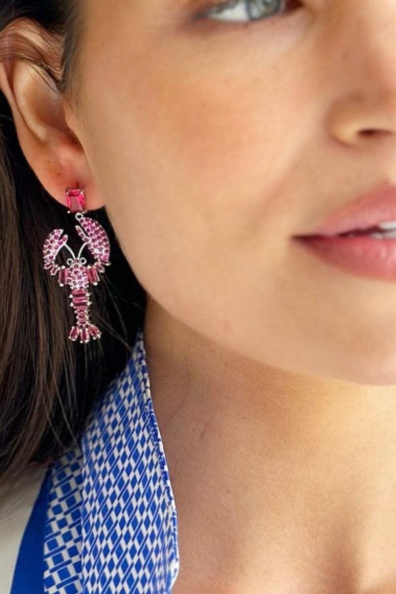 LOBSTER SPARKLE EARRINGS