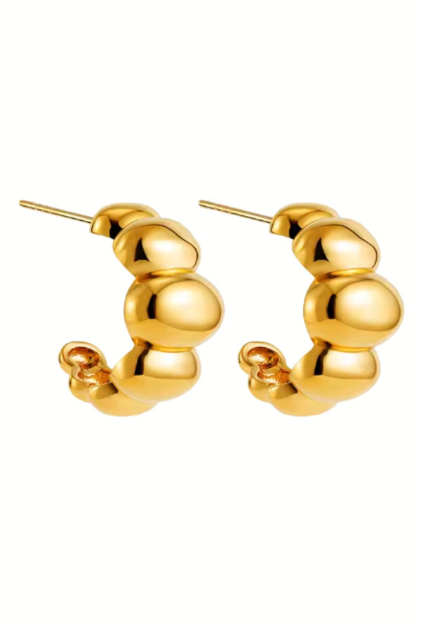 Gold Bobble hoops