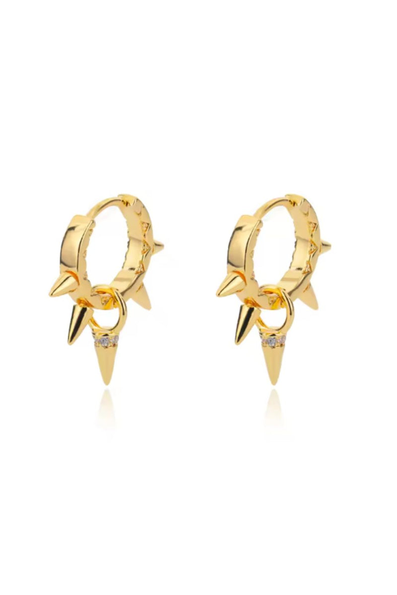 Gold Spikey spike hoops