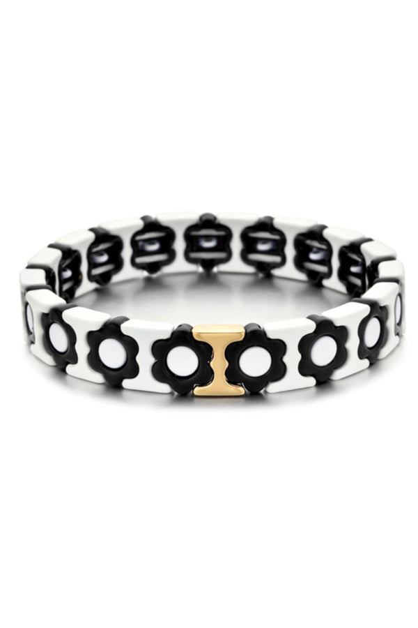 Daisy chain bracelet | Black & White